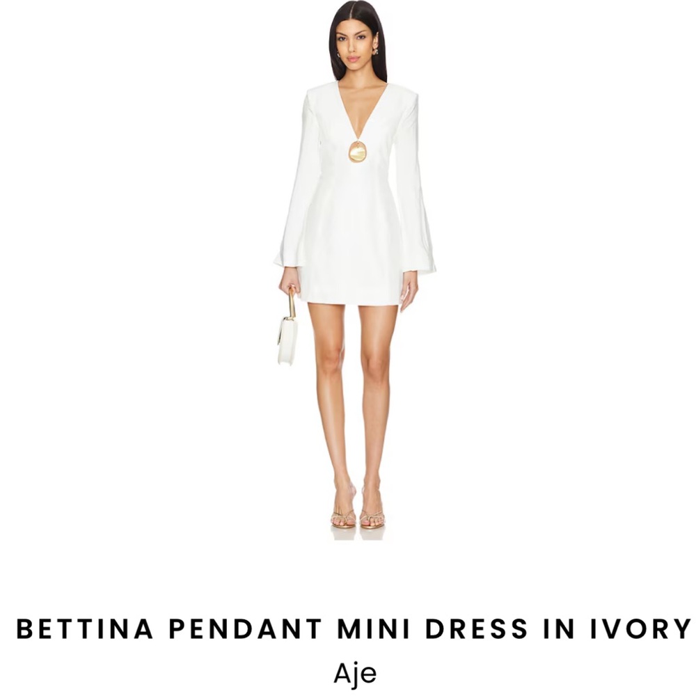 AJE BETTINA PENDANT MINI DRESS IN IVORY